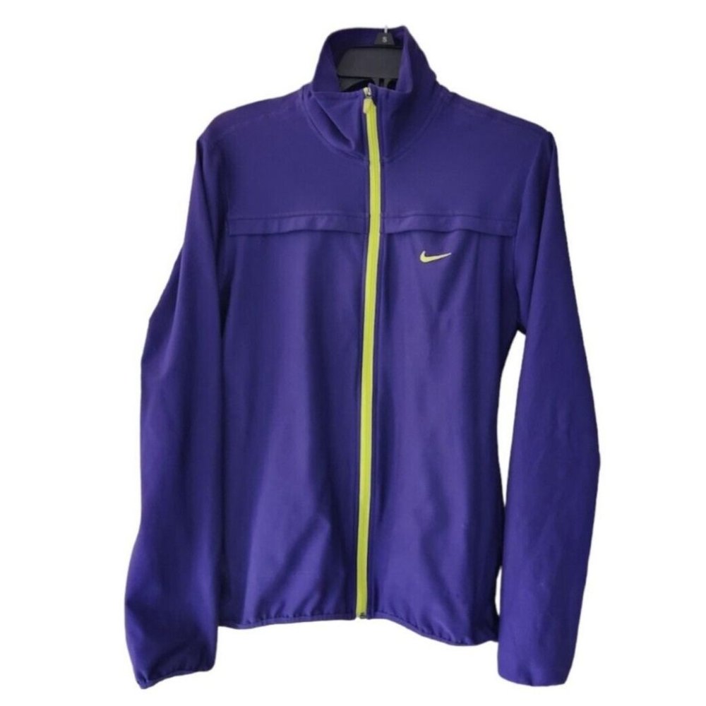 Nike Purple Jacket with Yellow Accents. Size medium.